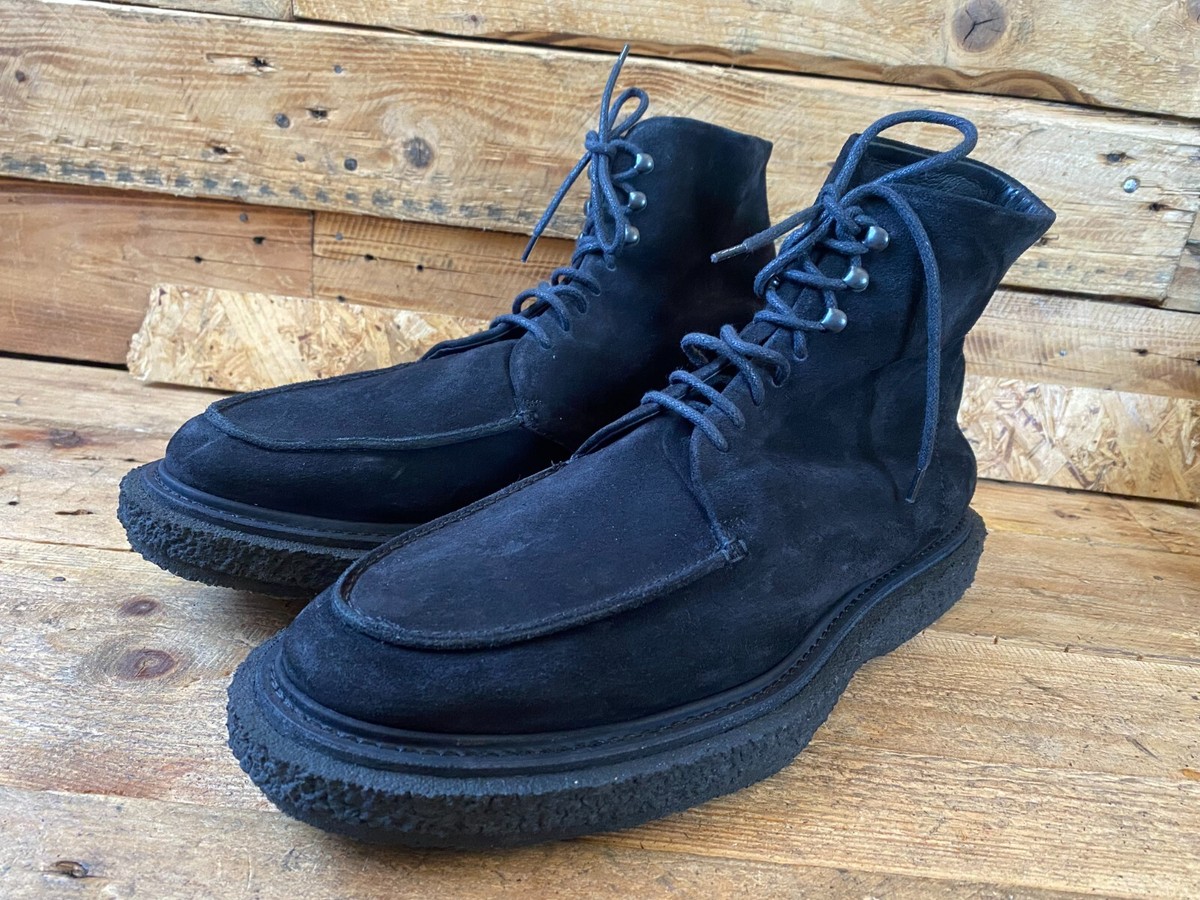 Officine creative bullet combat suede black lace-up boots Eu 42