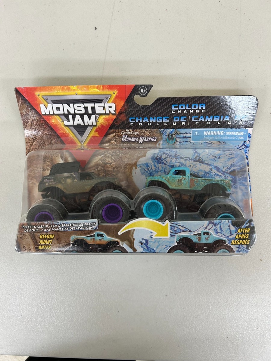 Monster Jam Color Change Mohawk Warrior And Whiplash 1:64 Trucks