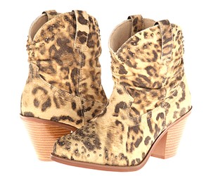 leopard slouch boots
