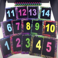 Rainbow Number Cards 1-20 40 Set Number Recognition Activities Games Learning
