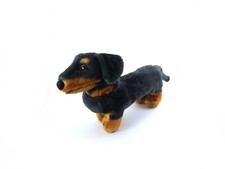 Melissa and Doug Life Like Dachshund Stuffed Animal Plush Dog Black Tan
