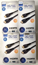 NEW 4 PACK Philips 6' Basic HDMI High Speed Cable with Ethernet - Black