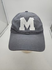 MONOGRAM LETTER M CAP HAT GRAY YOUTH ADJUSTABLE PORT  COMPANY