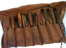 ANTIQUE WOOD CARVING CHISELS 12 PCS SCULPTURE ASSOCIATES +
