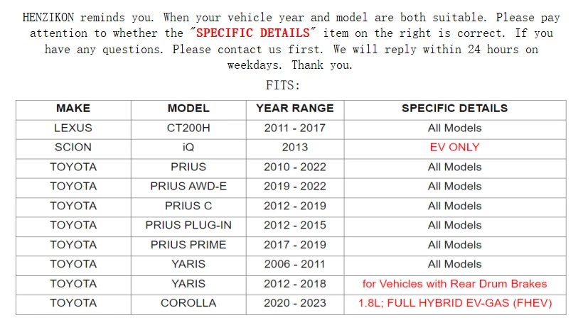Front Disc Ceramic Brake Pad W/Clips for 2006 - 2018 Toyota Yaris 1.5L Hatchback - Image 2 of 4