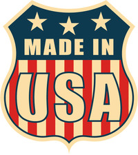 Made In USA Flag Police Emblem Badge Car Bumper Sticker Decal 5" x 5"