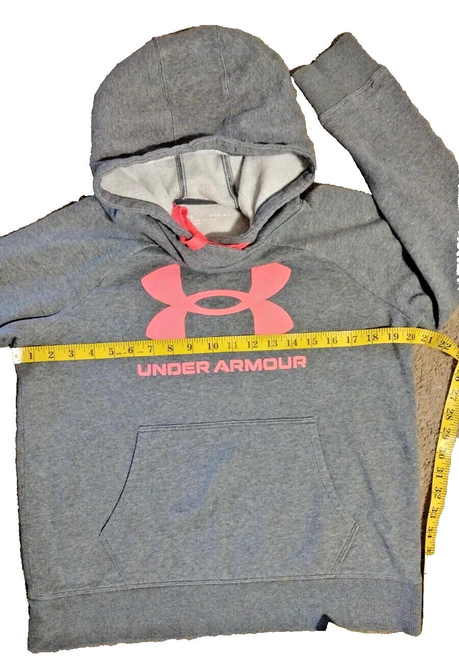 VETEMENTS Felpa con cappuccio Under Armour Youth con tasche frontali logo rosa taglia XS