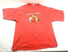 Vintage Calvin and Hobbes Embroidered Stitched Single Stitch T Shirt