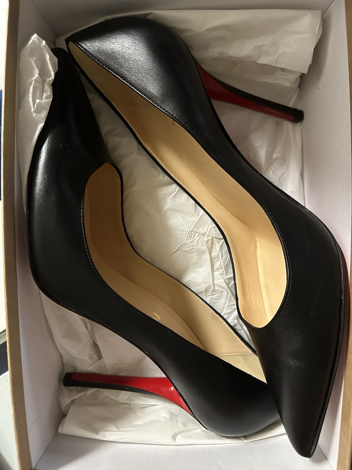 Christian Louboutin Black leather APOSTROPHY PUMP 100 NAPPA US 11.5 eBay
