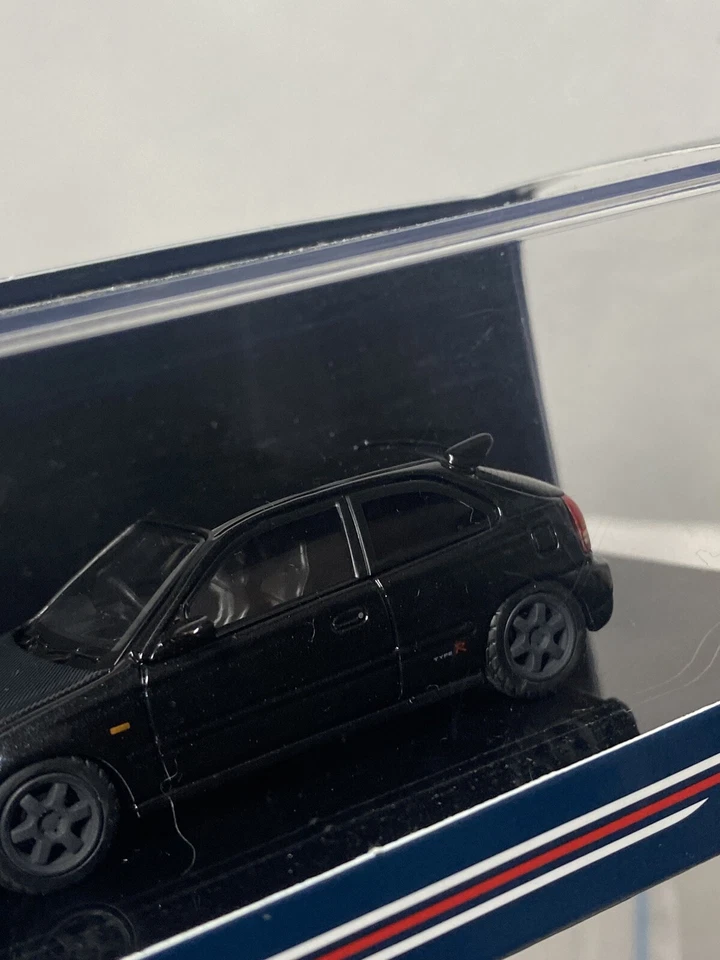 Hobby Japan 1/64 🇨🇵 Honda civic EK9 Custom Black J.D.M + Engine Diescast - Photo 4/4