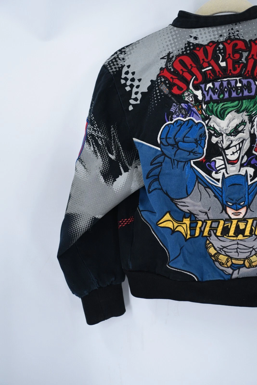 Batman Joker Jeff Hamilton Youth Medium Baseball Jacket