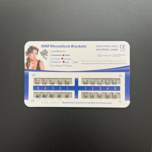 Set 100 Staffe Metalliche Dentali Staffe Mini Roth/MBT 022 Slot