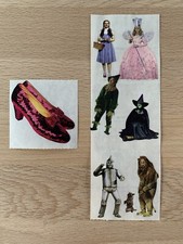 Vintage 1992 Wizard of Oz Stickers Lot of 8 PAPER HOUSE Perforated Roll Style