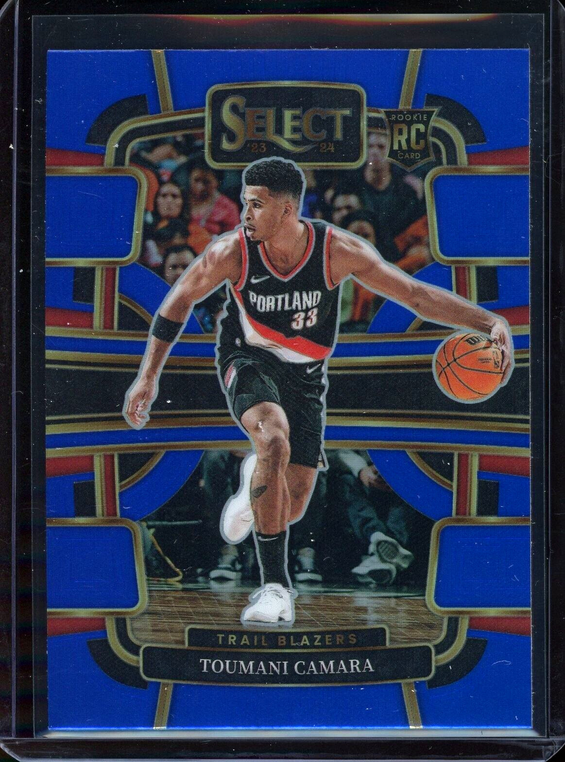 2023-24 Panini Select Toumani Camara Rookie Blue Silver Prizm #81 Trail Blazers