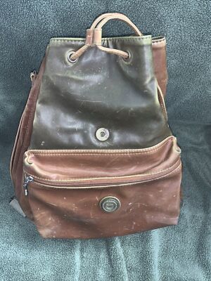 Vintage 80-90s Capezio Leather Cinch Backpack Handbag Purse  display picture 1