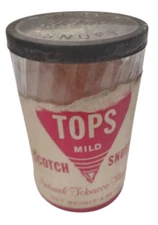 Vintage TOPS Mild Tobacco / Scotch Snuff Jar  w/ Paper Label