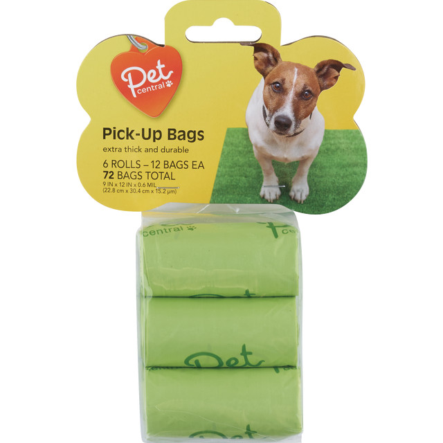 Pet Central Pick-Up Bags, 36 Bags-3 Rolls Of 12 Each Compostable Bags