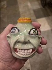 Stacy Lambert face pottery jug NC Potter / Smaller Size 3” Inches ..Perfect