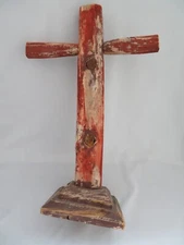 Primative Wood Carved Cross