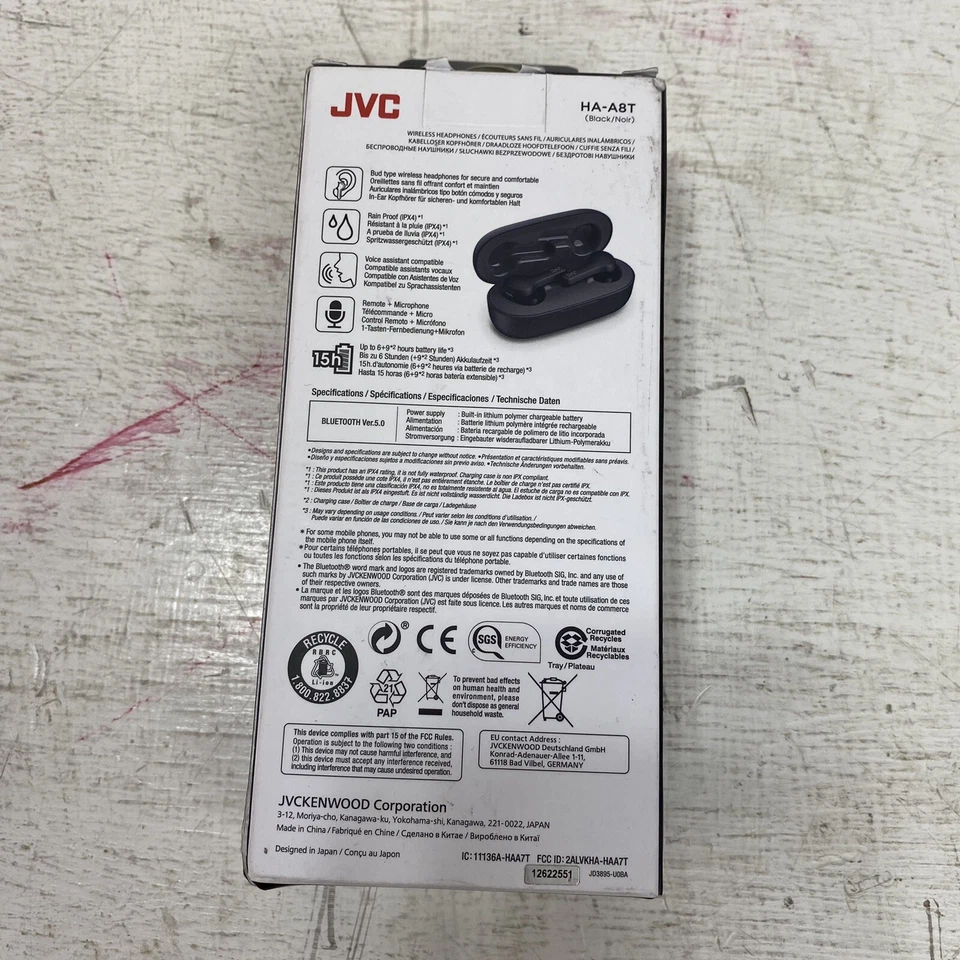 JVC(R) HA-A8TB JVC HA-A8T In-Ear True Wireless Stereo Bluetooth Earbuds with ... - Image 2 of 2