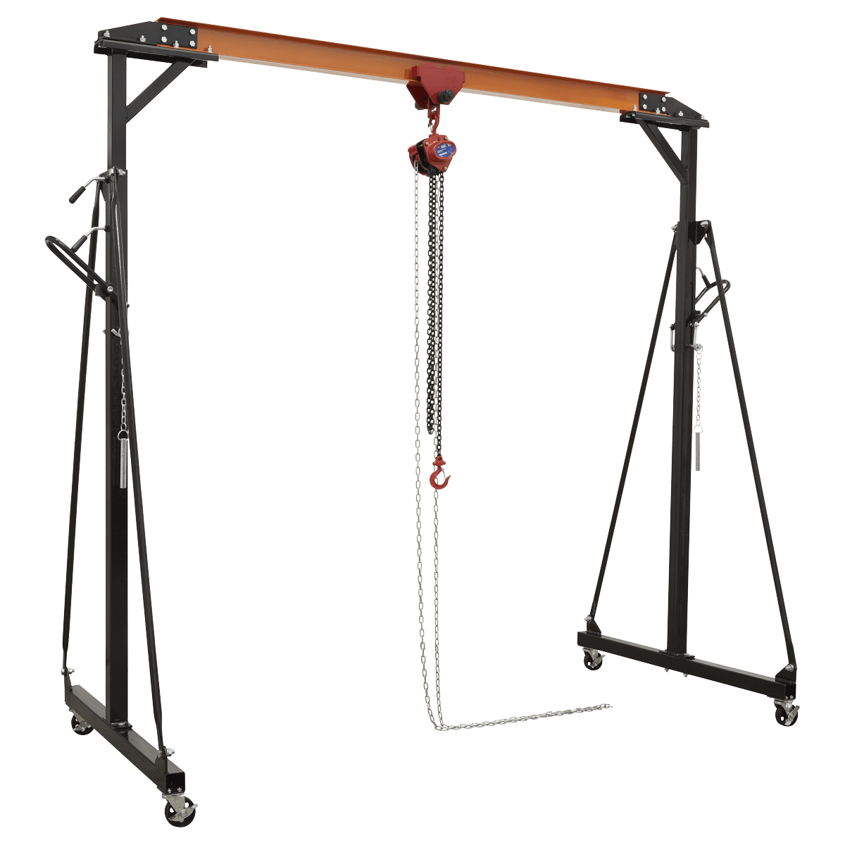 Sealey SG500KIT Portable Lifting Adjustable Gantry Crane 0.5 Tonne & Hoist C