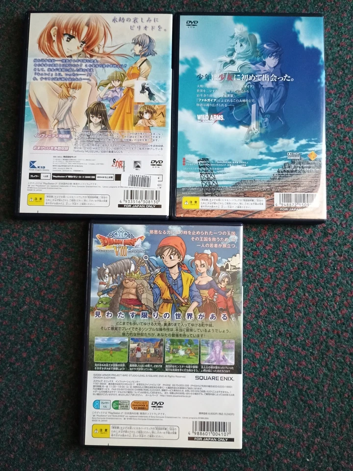 Lote de 3 juegos PS2 Never7 The End Of Infinity, Dragon Quest VIII, Wild Arms Foto 2 de 3