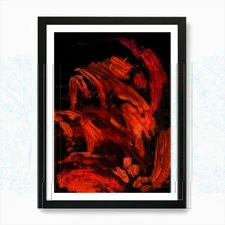 Abstract Fire Pop art Painting Art  Framed Wall Art Poster Canvas Print Picture