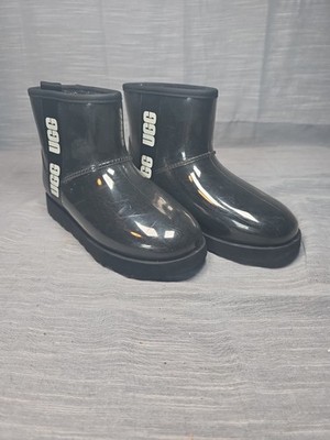 UGG Women s Classic Clear Mini WP Boots In Clear Black Size 7 US