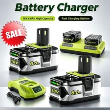 1/ 4Pack 6.0Ah For RYOBI 18V Battery / Charger One Plus High Capacity P109 P108