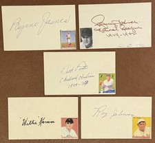 COLLECTION OF SIGNED 3x5 INDEX CARD Custom 19...