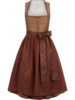 Krüger Dirndl Tamika 70cm Länge braun Collection Mididirndl mit Muster - Bild 1 von 2