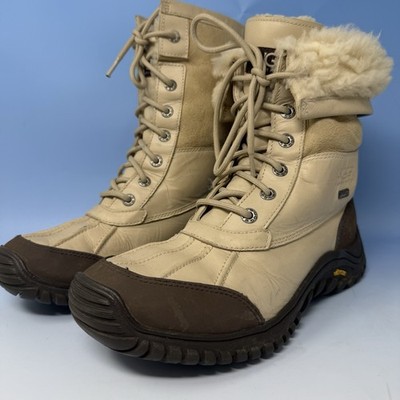 UGG Australia Womens Adirondack II WP Shearling Boots Sand sz 8 M MSRP $250