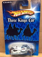 HOT WHEELS    "THREE KINGS CAR"   AIRY 8 BIKE   FROM 2007  EXCELLENT CARD