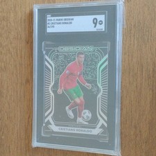 2020 Panini Obsidian Cristiano Ronaldo Red Flood #2 card