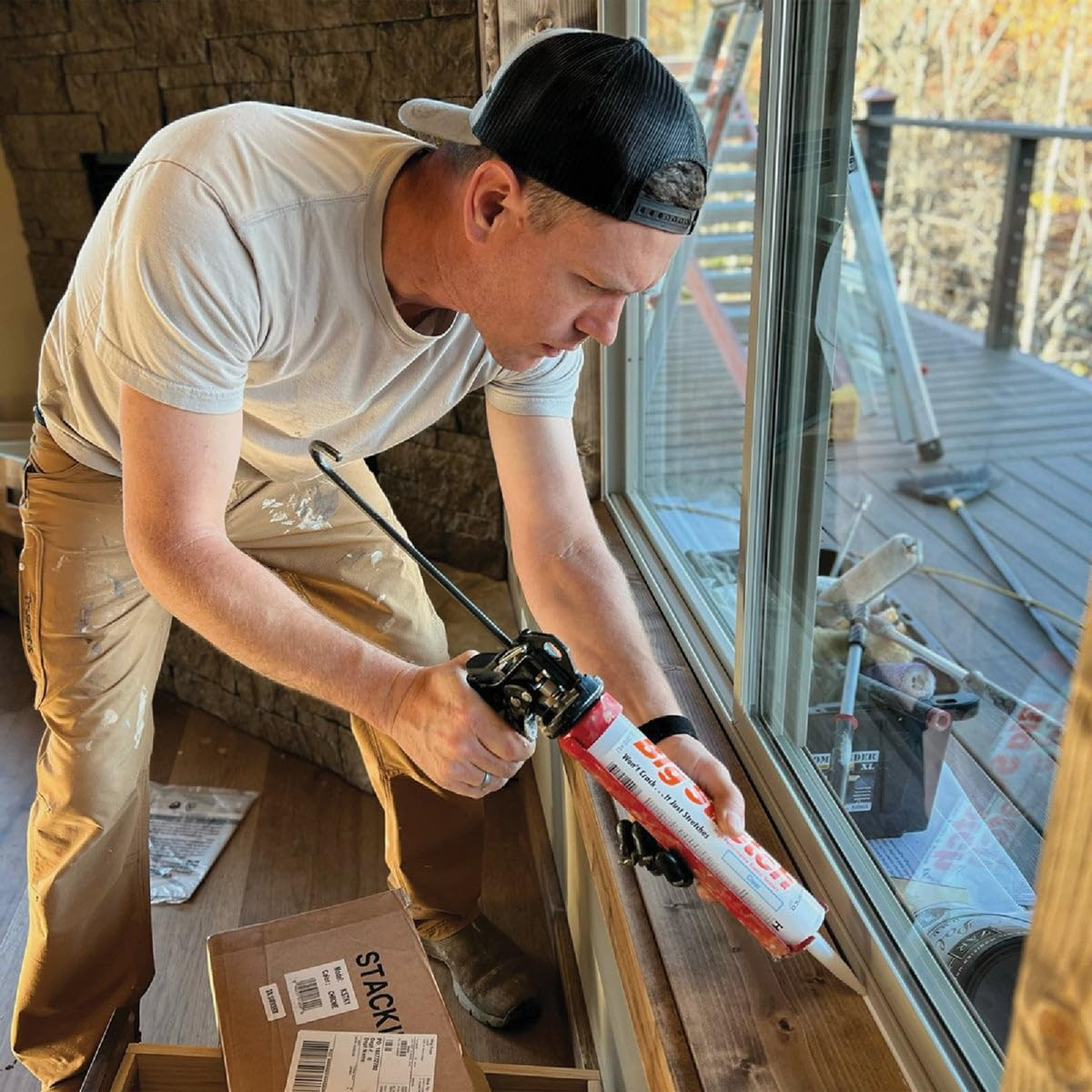 Big Stretch Flexible Caulk 10.5 Ounces Waterproof Paintable Home Sealant