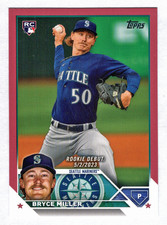 2023 Topps Update Mother's Day Pink RC #US193 Bryce Miller #/50 Mariners