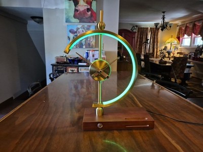 New Golden Time Clock Changing Colors Wireless Charging Plus USB 5v Power