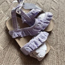 NWT Carter  s Baby Girl Sandals, Lavender Ruffle, Size 3 / 6-9 Months
