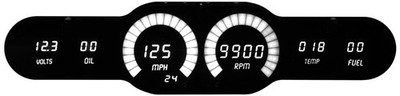 Intellitronix 6 Gauge Bar Sweep Digital Universal Panel DP10004 - White DP10004W