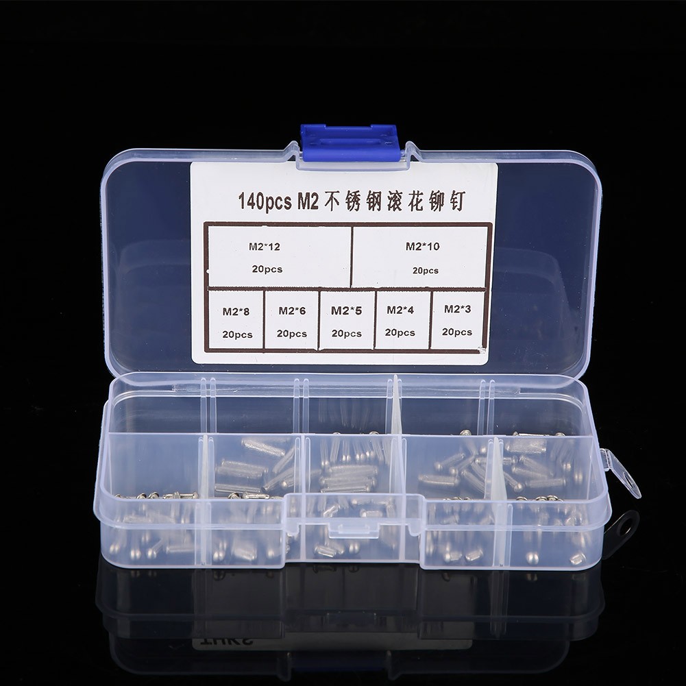 140pcs M2 Rivets Durable Round Head Fastening For Crafts