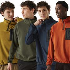 Regatta Mens Frankie Half Zip Outdoor Warm Winter Pullover Fleece