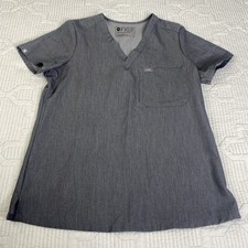 FIGS Technical Catarina One Pocket Scrub Top Size Small Gray FW1000