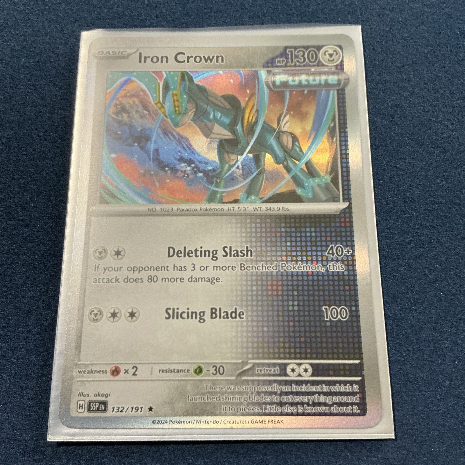 2024 Pokemon SV Surging Sparks SSP EN Iron Crown #132/191 NM