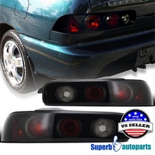 Fits 1994-2001 Acura Integra Glossy Black Smoke Tail Lights Signal Lamps 94-01