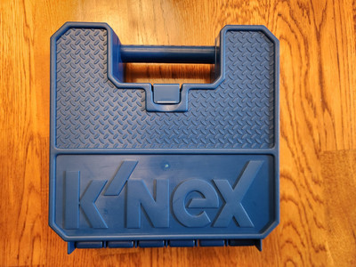 K'nex Blue Plastic Carrying Storage Case Box 8.75'' x 8.75'' With Instructions