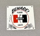 VINTAGE HURST SHIFTER PORCELAIN SIGN GAS OIL CAR TRUCK MOTORCYCLE