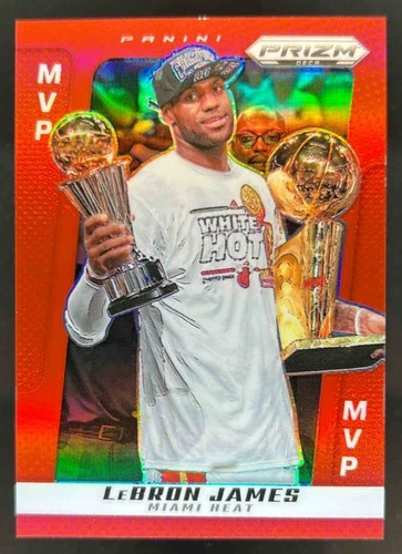 2024-25 Panini Prizm Deca LeBron James Red Prizms #185/199