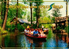 Tarjeta postal BB067 Lübbenau Spreewald Kahnpartie Lausitz Brandeburgo Sorben
