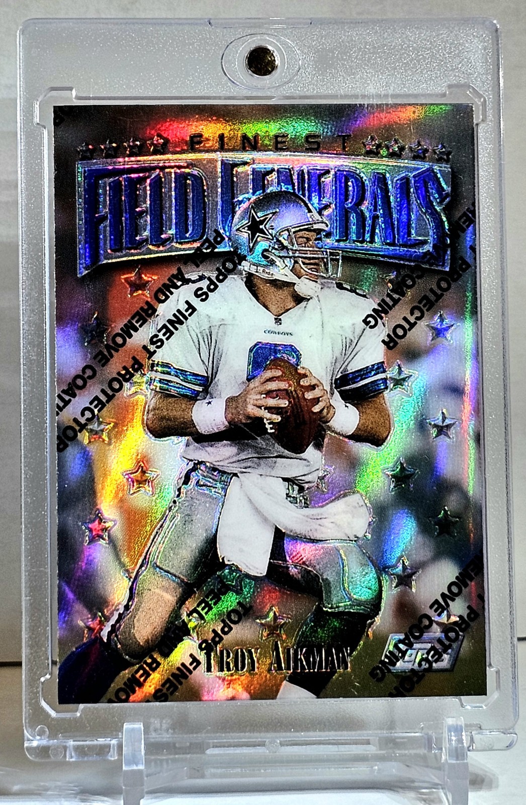 1997 Topps Finest Troy Aikman Field Generals Uncommon Refractor #130