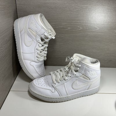 Size Nike Air Jordan Mid Triple White high chicago low bred force  554724 130